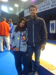 Lorena Arnao con l'istruttore Alessandro Nespoli