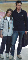 Sofia Sacchetti con l'istruttore Alessandro Nespoli